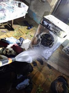 Brand einer Waschmaschine Brand einer Waschmaschine